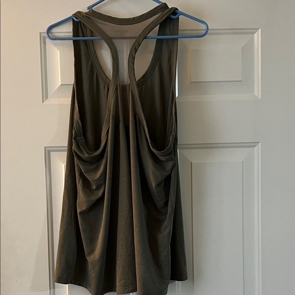 Athletic Works Women's Army Green Racerback Tank Top - Picture 2 of 3